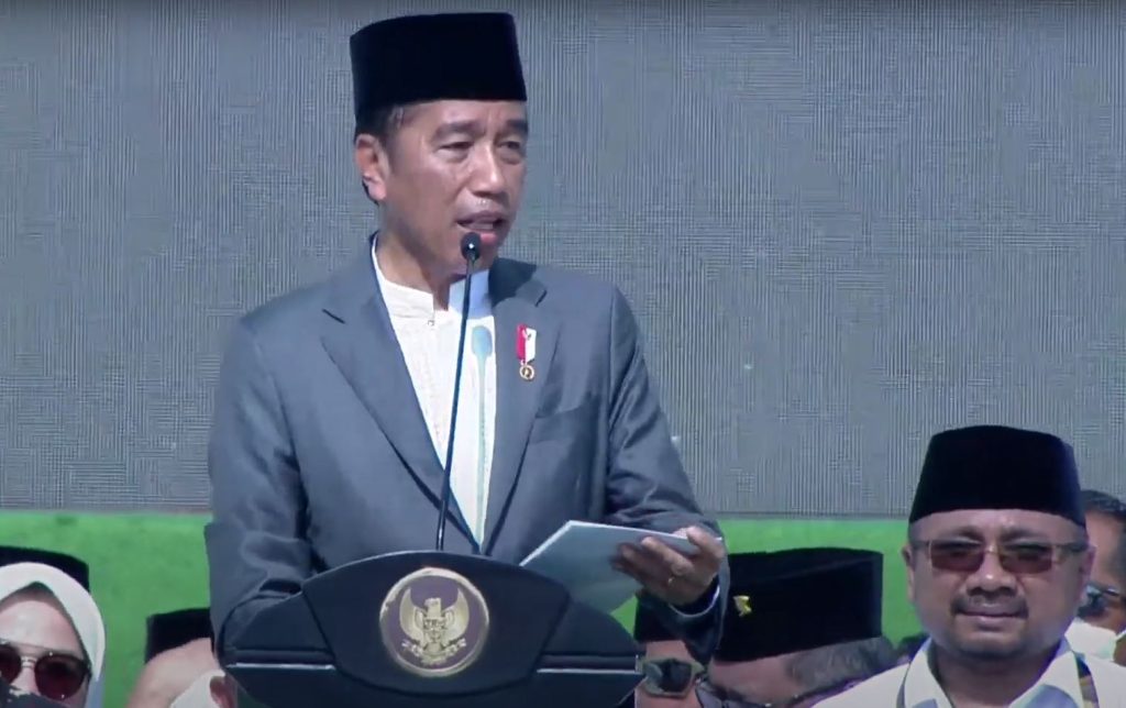Pidato Lengkap Presiden Jokowi di Resepsi Puncak Satu Abad Nahdlatul Ulama di Gelora Delta Sidoarjo