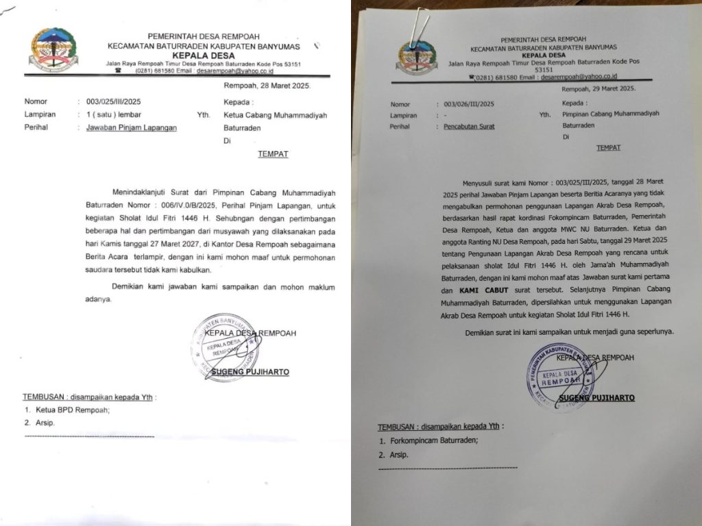 LBHAP Muhammadiyah Grobogan Protes Keras, Larangan Sholat Idul Fitri di Lapangan Banyumas Endingnya Dicabut