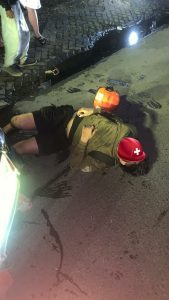 Thoif sesaat setelah mengalami kecelakaan