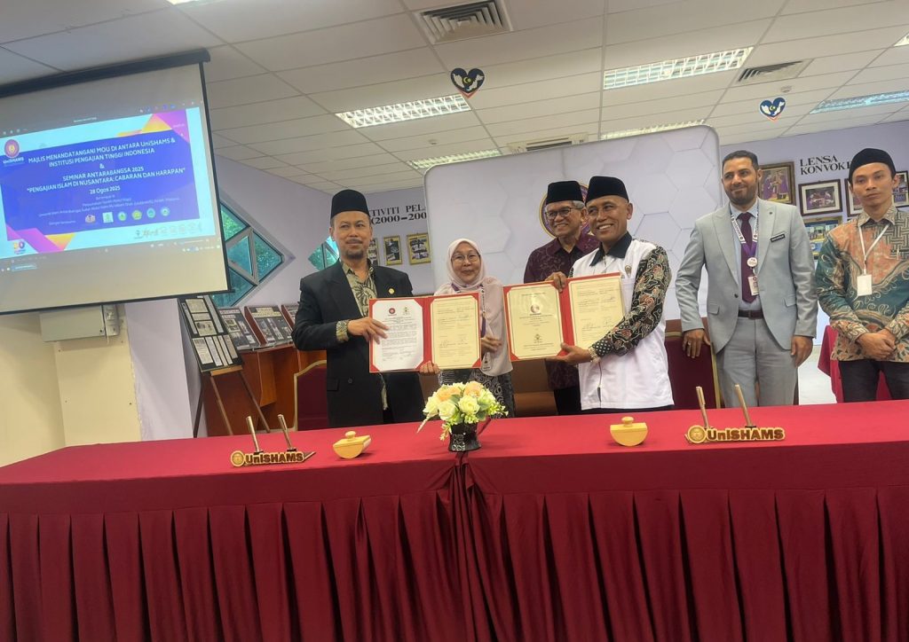 Perkuat Kolaborasi Internasional, INISNU dan UniSHAMS Malaysia Teken MoU