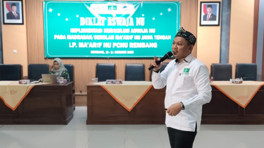 Diklat Aswaja di Rembang, Ma’arif NU Jateng Sampaikan Materi Aswaja NU