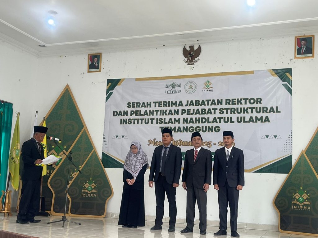 INISNU Gelar Sertijab Rektor, Pelantikan Warek dan Pejabat Struktural Masa Khidmah 2025–2029