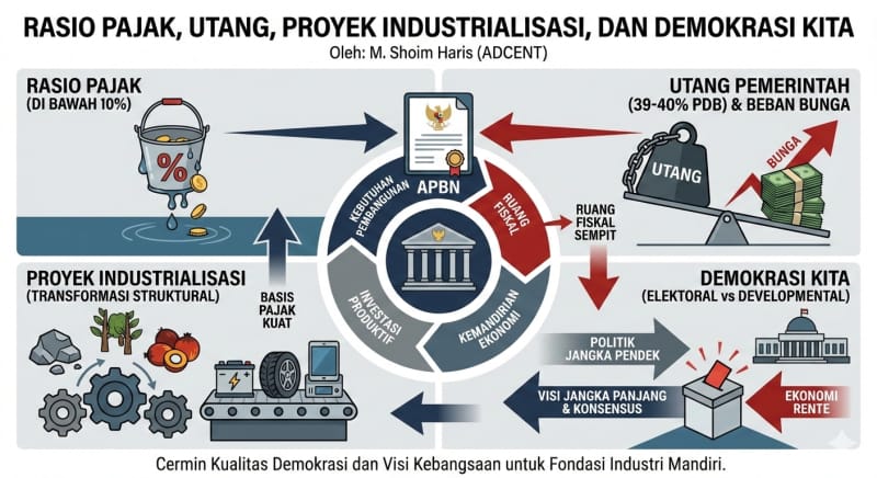 Rasio Pajak, Utang, Proyek Industrialisasi, dan Demokrasi Kita