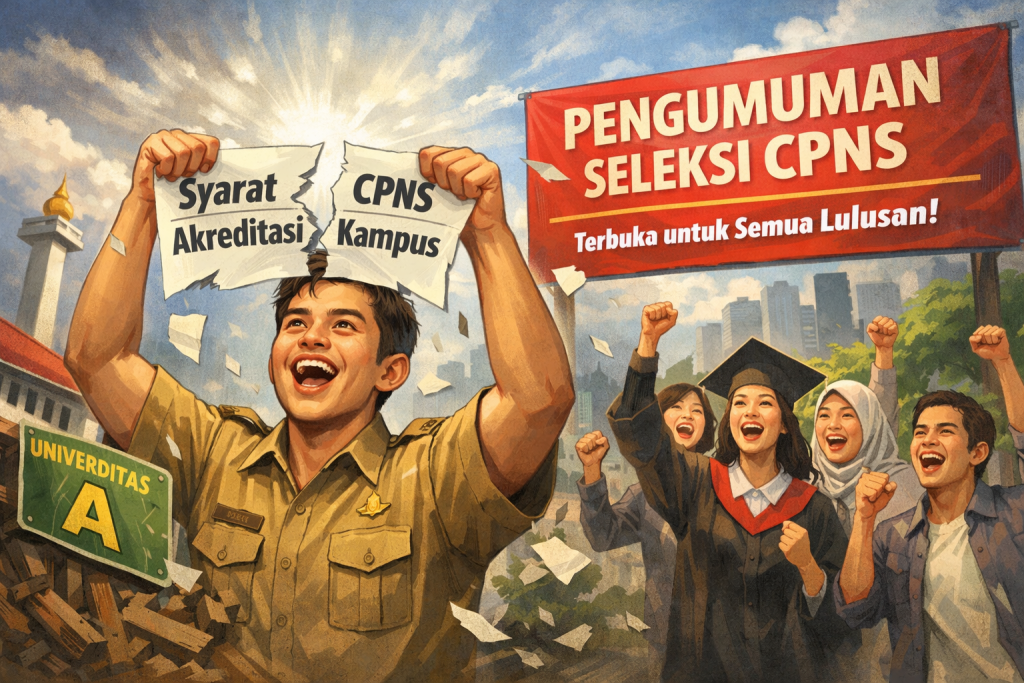 Standar Akreditasi Kampus Jadi Syarat CPNS, Langgar Konstitusi! Setuju Dihapus Bolo?