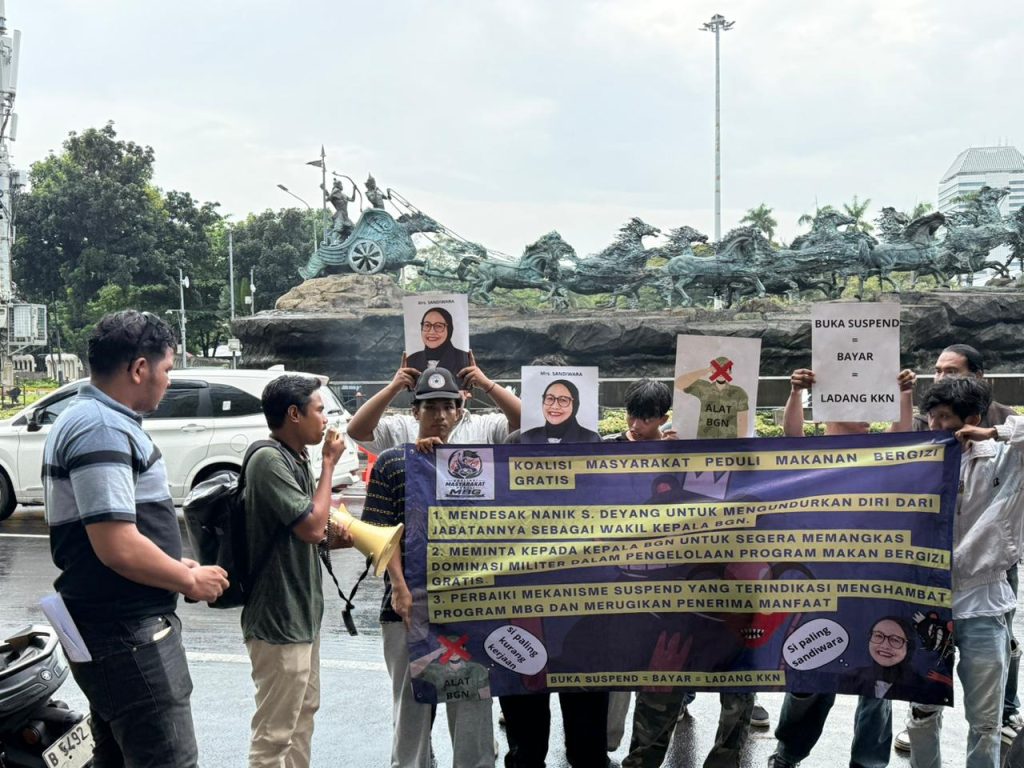 Aksi Massa KMP MBG di Depan BGN: Tuntut Perbaikan Mekanisme Suspend yang Dinilai Menghambat Program”