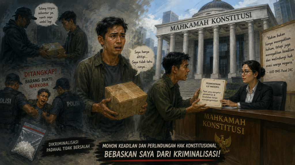 IRT Ngadu ke MK, Tak Terima Suami Korban Barang Titipan Ada Narkoba, Minta Keringanan Hukuman