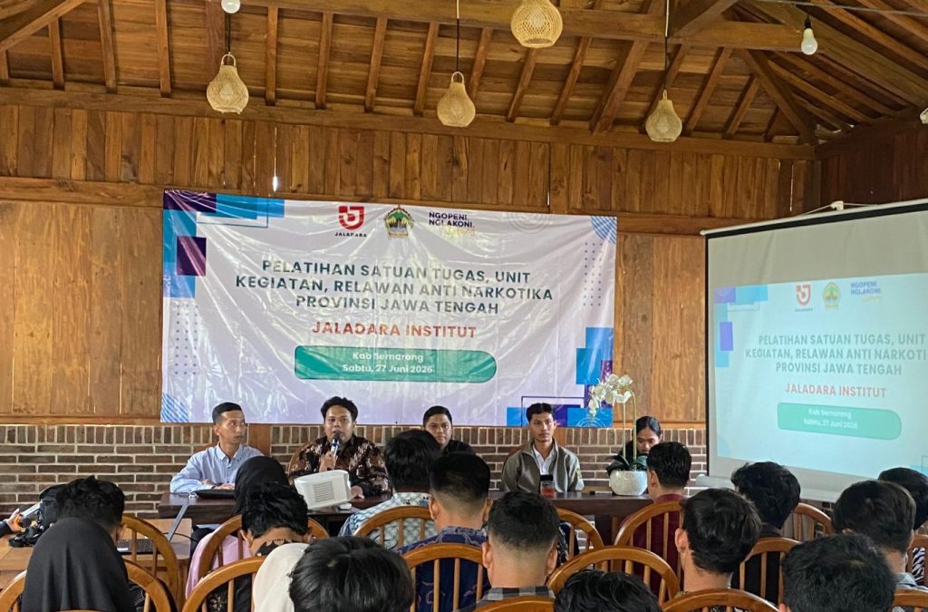 Perkuat Peran Pemuda, Jaladara Institut Gelar Pelatihan Anti Narkotika, Didukung Penuh Kesbangpol Jateng